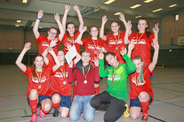 Die siegreichen B-Juniorinnen nach dem Gewinn der Hallenkreismeisterschaft