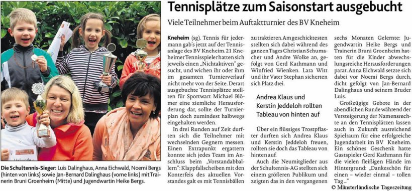 Tennis-Saisoneröffnung 2015 (MT 02.05.2015)