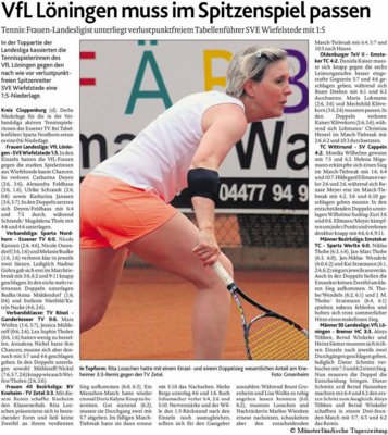 Damen 40: Kneheim - Zetel 3:3 (MT 09.07.2015)