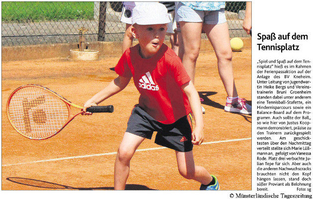 Spaß auf dem Tennisplatz - Ferienpassaktion (MT 21.07.2016)