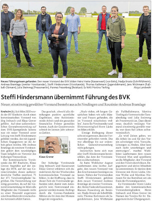 Vorstandsneuwahlen Hauptverein (MT 06.07.2020)